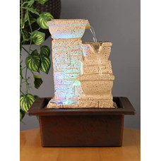 Deals, Discounts & Offers on  - VIVARS Indoor Tabletop Fountain Water Fountain with LED Light and Calming Water Sound Relaxation Fountain