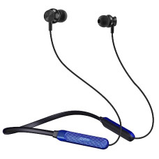 Deals, Discounts & Offers on Headphones - pTron Tangent Duo Bluetooth 5.2 Wireless in Ear Headphones, 13mm Driver, Deep Bass, HD Calls, Fast Charging Type-C Neckband, Dual Pairing, Voice Assistant & IPX4 Water Resistant (Black/Blue)