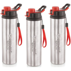 Deals, Discounts & Offers on  - NIRLON Tranzy Sipper Stainless Steel Single Wall Water Bottle 900 ml Bottle(Pack of 3, Silver, Steel)