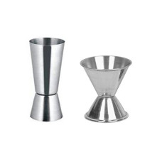 Deals, Discounts & Offers on  - Dynamic Store Dynore Set of 2 Double Sided Peg Measures - 30&60, 20&40 ml Each, Silver (Stainless Steel)