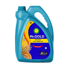 Deals, Discounts & Offers on Lubricants & Oils - Mr. Gold Refined Rice Bran Oil Can, 5L