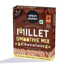 Deals and Offers on - Urban Platter Chocolate Millet Smoothie Mix, 90g (30g - 3 Sachets | Dairy-Free| Made with Ragi & Jaggery | Source of Protein | Low Fat) Deals, Discounts & Offers on - Urban Platter Chocolate Millet Smoothie Mix, 90g (30g - 3 Sachets | Dairy-Free| Made with Ragi & Jaggery | Source of Protein | Low Fat)