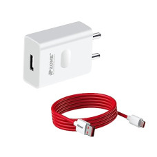 Deals, Discounts & Offers on Mobile Accessories - IPZONE PZ-325 80W Charger+(Free Cable Protector) Fast Super VOOC Charger Adapter with USB to Type-C Cable Included | Power Banks superfast