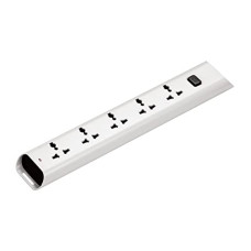 Deals, Discounts & Offers on Electronics - Philips CHP2452W Power Strips with 5 Universal Socket, One Main Switch, with Over Current Protection 1.4m Cable Length (White)