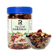 Deals, Discounts & Offers on  - Raghuvir Dry Fruit Mukhwas - Healthy Premium Mixed Dry Fruits - Natural Premium Nuts - After-Meal Snack & Paan Mukhwas Without Supari (Pack of 1, 250 Gm Jar Pack)