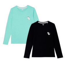 Deals and Offers on - Amazon Brand - Jam & Honey Girls' Pack of 2 100% Soft & Pure Cotton Full Sleeve T-Shirts That are Both Comfortable and Stylish Deals, Discounts & Offers on - Amazon Brand - Jam & Honey Girls' Pack of 2 100% Soft & Pure Cotton Full Sleeve T-Shirts That are Both Comfortable and Stylish