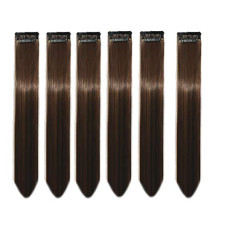 Deals, Discounts & Offers on Beauty Care - Paradise Hair Streak Colored Extension Highlighter For Women And Girls (Set Of 6pc) (Medium Brown)