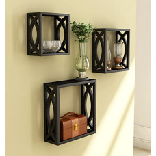 Deals, Discounts & Offers on Furniture - Home Sparkle MDF Wooden Wall Shelves 3 Set Decorative Wall Mounted Cube Shelves Rack Ideal