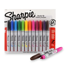 Deals, Discounts & Offers on Electronics - SHARPIE Assorted Brush Tip Permanent Marker |Suitable