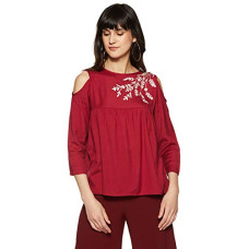 Deals, Discounts & Offers on Women - Styleville.in Women's Plain Regular Fit Top