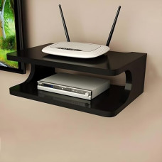 Deals, Discounts & Offers on Furniture - Dime Store Set top Box Stand | WiFi Router Holder Wooden Wall Shelves | Setup Box Stand