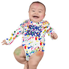 Deals, Discounts & Offers on Baby Care - Bon Organik Unisex Rang Barse Holi Matching Bodysuit Baby