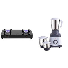 Deals and Offers on - Lifelong LLGS912 Automatic Ignition 2 Burner Gas Stove with 6mm Toughened Glass Top (Doorstep Service, Black) - Auto Ignition & Lifelong LLMG74 750 Watt Mixer Grinder with 3 Jars (White and Grey) Deals, Discounts & Offers on - Lifelong LLGS912 Automatic Ignition 2 Burner Gas Stove with 6mm Toughened Glass Top (Doorstep Service, Black) - Auto Ignition & Lifelong LLMG74 750 Watt Mixer Grinder with 3 Jars (White and Grey)