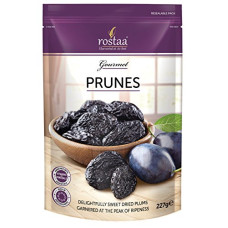 Deals, Discounts & Offers on  - Rostaa Dried Pitted Prunes (Gluten Free, Non-GMO & Vegan) (227g (Pack Of 1) Dried Plums, Rich Pitted Prunes,High in Vitamins and Fiber,High in Dietary Fiber,Dried Seedless Plums, Healthy Snacks