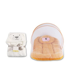 Deals, Discounts & Offers on Baby Care - MY NEWBORN 3-in-1 Hooded Baby Blanket Wrapper (White Bear) | Unisex Towel for Baby | All Season Soft Swaddle | Nursing Gift | Receiving Blanket | Travel-Friendly Quilt