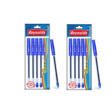 Deals, Discounts & Offers on Stationery - Reynolds JIFFY GEL 5 PEN BAG - PACK OF 2 | BLUE I Lightweight Gel Pen With Comfortable Grip for Extra Smooth Writing I School and Office Stationery | 0.5mm Tip Size | Pen