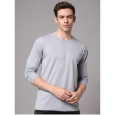 Deals, Discounts & Offers on  - [Sizes ] InkTeesMen Solid Round Neck Polyester Grey T-Shirt