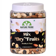 Deals, Discounts & Offers on  - Nature Prime 100% Natural Premium Mix Dry Fruits 1kg with Almonds | Cashew | Kishmish | Apricot | Black Raisins | Dried Kiwi | Nuts and Dry Fruits 1 Kg (Jar pack)