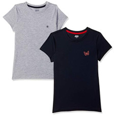 Deals and Offers on - Amazon Brand - Jam & Honey Girls' Pack of 2 100% Soft & Pure Cotton Short Sleeve T-Shirts That are Both Comfortable and Stylish Deals, Discounts & Offers on - Amazon Brand - Jam & Honey Girls' Pack of 2 100% Soft & Pure Cotton Short Sleeve T-Shirts That are Both Comfortable and Stylish
