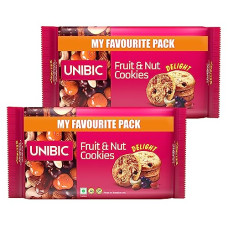Deals, Discounts & Offers on Vegetables & Fruits - Unibic - Fruit & Nut Cookies, 600 gm (300 gm X 2)