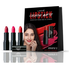 Deals, Discounts & Offers on  - Lakm Ananya Favourite Cushion Matte Lipstick Kit(Pink Ruby, Red Blaze, Red Wine, 13.5 g)
