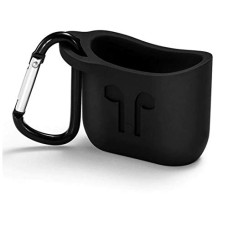 Deals, Discounts & Offers on Accessories - GADGETSWRAP Soft Silicone Case Sleeve Cover Keychain Compatible with Airpods - Black