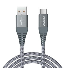 Deals, Discounts & Offers on  - Agaro Blaze USBA to TypeC Nylon Braided 1.2M Cable, Grey
