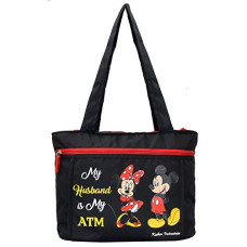 Deals, Discounts & Offers on  - Fun Homes Women's Disney Print Polyster Stylish Shopping,Travel Handbag, Black