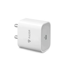 Deals, Discounts & Offers on Laptop Accessories - Raegr Rg10349 Rapid Link 200 20W Pd Adapter Made In India Bis Certified Wall Charger Compatible For Ipad, Iphone, Galaxy, Tablets, Other Phones (White)