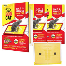Deals, Discounts & Offers on Outdoor Living  - Shadow Securitronics BOB CAT Rat/Mouse Trap Glue Pad, Pack of 3 No Smell, Non-Poisonous, Easy to Use, Easily Disposable, Adhesive Sticky Glue Pad, Non Toxic, Rat Terminator