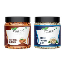 Deals and Offers on - Prakriti Naturals California Almonds 500gm & Cashews 500gm | 1Kg (500g X 2) Delicious & Nutritious Deals, Discounts & Offers on - Prakriti Naturals California Almonds 500gm & Cashews 500gm | 1Kg (500g X 2) Delicious & Nutritious