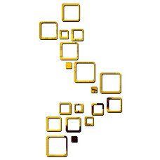 Deals and Offers on - Bikri Kendra - Square Golden 3 Set Decorative Mirror Stickers for Wall, Wall Mirror Stickers, 3D Acrylic Stickers Wall Stickers Deals, Discounts & Offers on - Bikri Kendra - Square Golden 3 Set Decorative Mirror Stickers for Wall, Wall Mirror Stickers, 3D Acrylic Stickers Wall Stickers