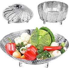 Deals, Discounts & Offers on Cookware - PANCA Stainless Steel Vegetable Fruit Steamer Punching Food Drain Bowl Basket Stainless Steel Steamer (Steamer Basket)