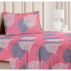 Deals and Offers on - BSB HOME Premium Forever Modern Style Glace Cotton Floral Luxurious Beautiful Soft Comfort Designer Floral Pattern 1 Single Size Bed bedsheet and 1 Pillow Cover- Light Pink & Grey Deals, Discounts & Offers on - BSB HOME Premium Forever Modern Style Glace Cotton Floral Luxurious Beautiful Soft Comfort Designer Floral Pattern 1 Single Size Bed bedsheet and 1 Pillow Cover- Light Pink & Grey