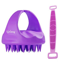 Deals, Discounts & Offers on  - Lifelong Silicone Scalp Massager Shampoo Brush with Body Scrubber | Soft Silicone Hair Scrubber for washing hair, Scalp Brush for Hair Growth & Dandruff Treatment |Wet Dry Hair Massager