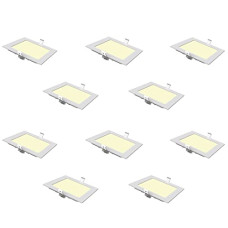 Deals, Discounts & Offers on  - Polycab 6W LED Panel Light Scintillate Edge Slim Square Smart Offers Bright Lumination Long Lifespan No Harmful Radiation (Warm White, 3000K, 10 PCS, Cut Out: 3.93 inches)