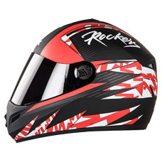 Deals, Discounts & Offers on  - Steelbird Rox Rockers Helmet in Matt Finish (Large 600 MM, Matt Black/Red)