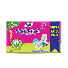 Deals, Discounts & Offers on Health & Personal Care - Sofy Anti Bacteria Extra Long Sanitary Pads - Slim (Pack of 48 Pads)