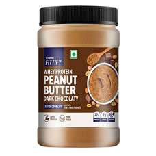 Deals and Offers on - Saffola FITTIFY Whey Protein Peanut Butter | Dark Chocolaty | Extra Crunchy | High Protein | High Fiber | Vegan| No Trans Fat | 925g Deals, Discounts & Offers on - Saffola FITTIFY Whey Protein Peanut Butter | Dark Chocolaty | Extra Crunchy | High Protein | High Fiber | Vegan| No Trans Fat | 925g