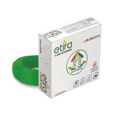 Deals, Discounts & Offers on  - Polycab ETIRA Flame Retardant House Wire PVC Insulated Copper Cable Electric Wire (1 SQMM, Green, 90m)