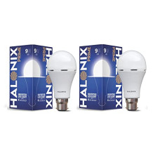 Deals and Offers on - Halonix Rechargeable Emergency Inverter Led Bulb B22 9-Watt - White Pack Of 2(B22D) Deals, Discounts & Offers on - Halonix Rechargeable Emergency Inverter Led Bulb B22 9-Watt - White Pack Of 2(B22D)