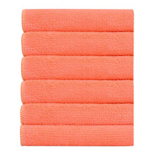 Deals, Discounts & Offers on Home Improvement - Bathla Spic & Span Multi Purpose Micro Fiber Cleaning Cloth - 340 GSM: 30cmx30cm (Pack of 6 - Peach)