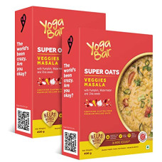 Deals, Discounts & Offers on  - Yogabar Veggie Masala Flavour Premium Super Oats | Pack of 2 | 400gm Each