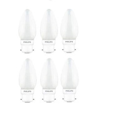 Deals, Discounts & Offers on  - PHILIPS LED Deco White 0.5W Glass Candle (Pack of 6)