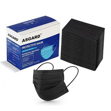 Deals, Discounts & Offers on  - ASGARD Nonwoven Fabric Disposable Multilayer Protective Mask (Black, Pack of 50)