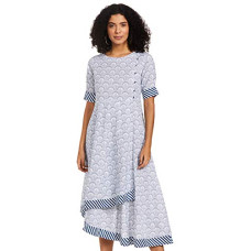 Deals, Discounts & Offers on Women - Rangriti Women's Cotton A-Line Maxi Dress