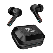 Deals, Discounts & Offers on Headphones - Wings Flobuds 300 Made in Inida Wireless TWS Earbuds with Leather-Look Finish, Smart ENC, 50 Hrs Total Playtime, Gaming Mode 40 ms, 13mm Drivers, Voice Assistant Support