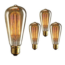 Deals, Discounts & Offers on  - Homesake Light Bulbs For Home Decor Items, Edison Tungsten Filament Antique Vintage Glass Yellow Light Bulbs E27 Light Decoration for Home, Living Room, Bedroom Bedside, Hall, Diwali Decoration Items