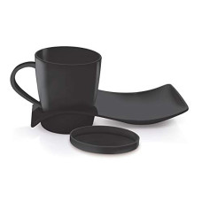 Deals and Offers on - MILTON Coffee and Cookies Melamine Server, Set of 3, Black Deals, Discounts & Offers on - MILTON Coffee and Cookies Melamine Server, Set of 3, Black