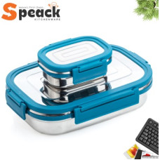 Deals, Discounts & Offers on  - SPEACK Steel Lunch Box For Kids 2 Containers Lunch Box(1100 ml)